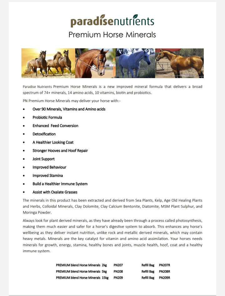 Paradise Nutrients Premium Horse Minerals
